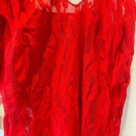 NWT Lingerie babydoll red lace w/ panty SZ 1X - Picture 3 of 11